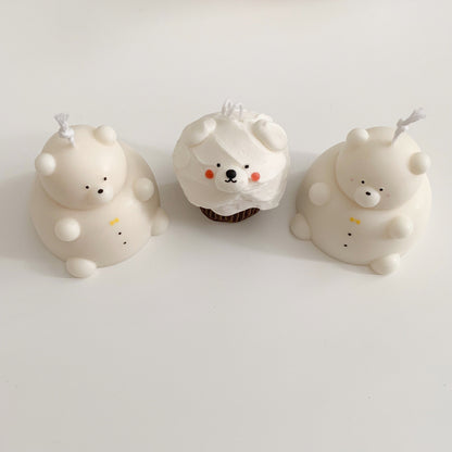 chubby bear candle
