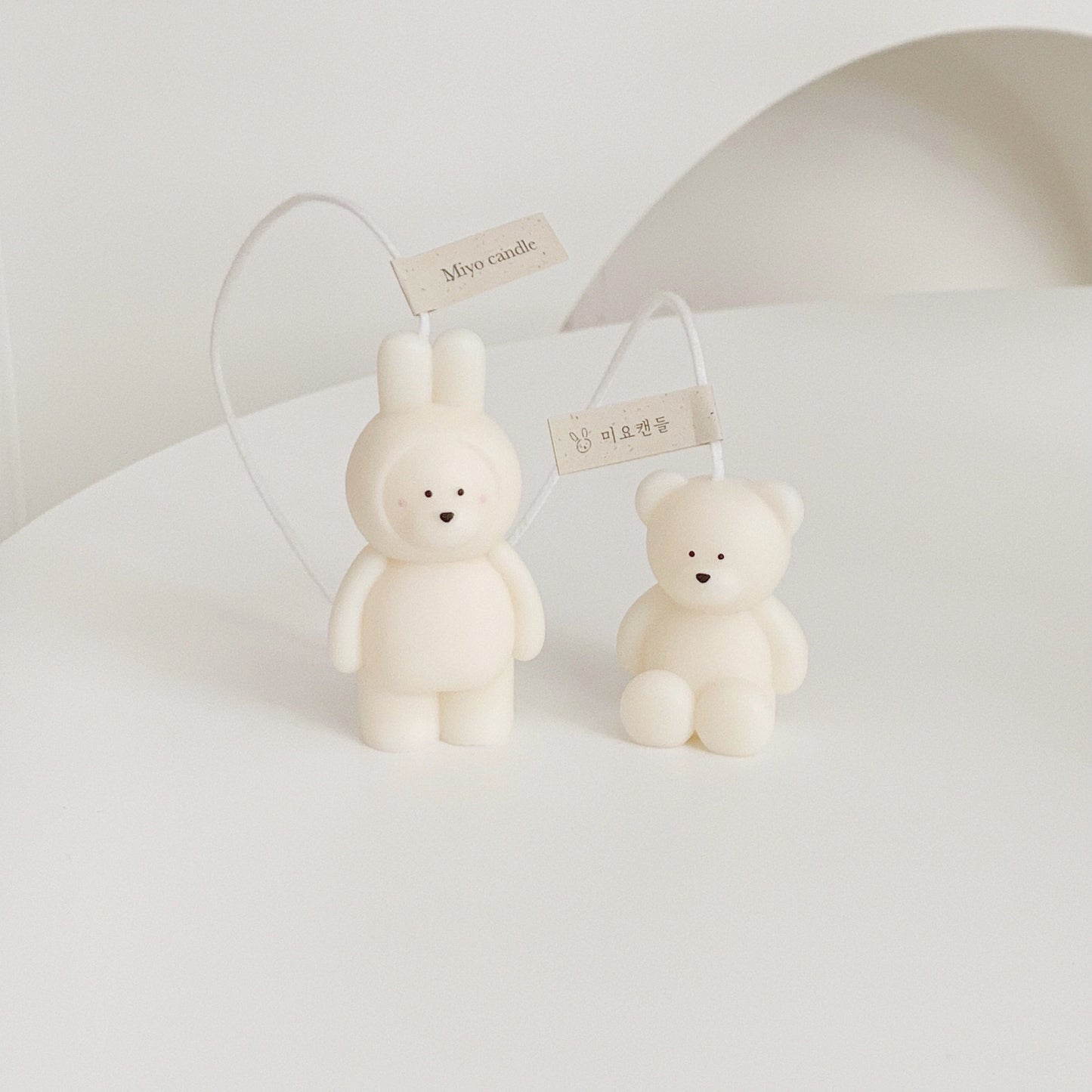 rabbit bear candle