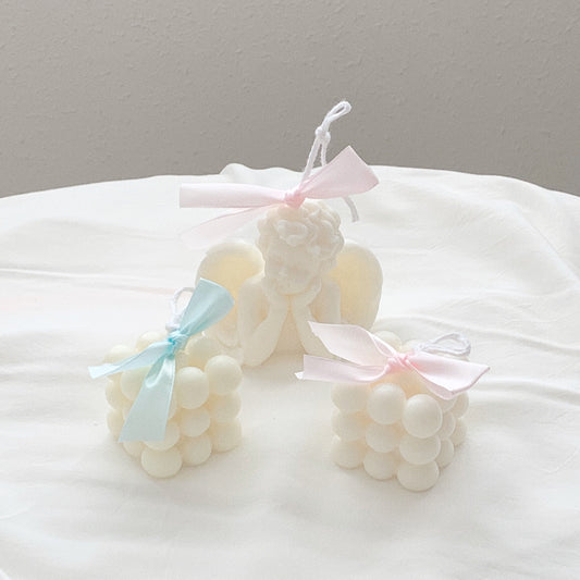 bubble cube candle