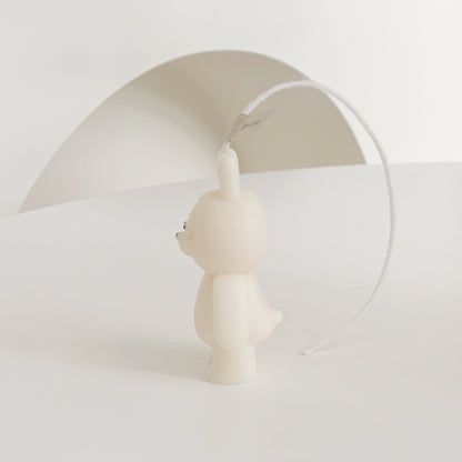 rabbit bear candle