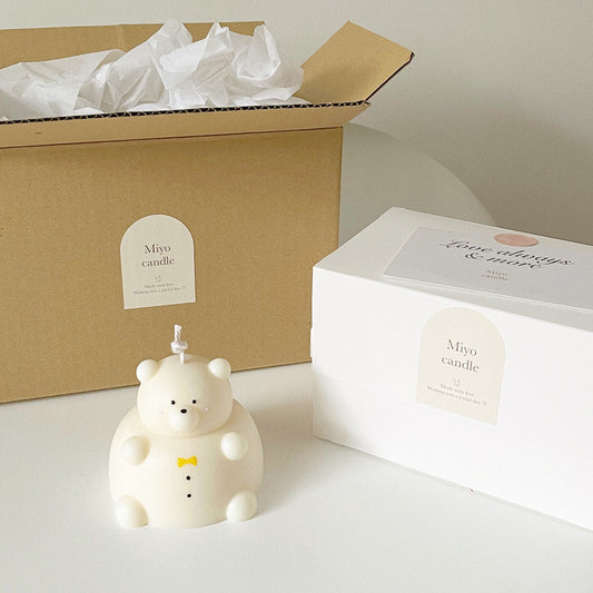 chubby bear candle