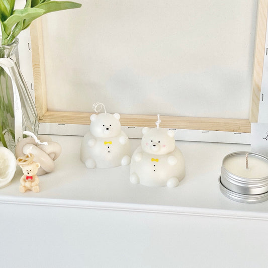 chubby bear candle
