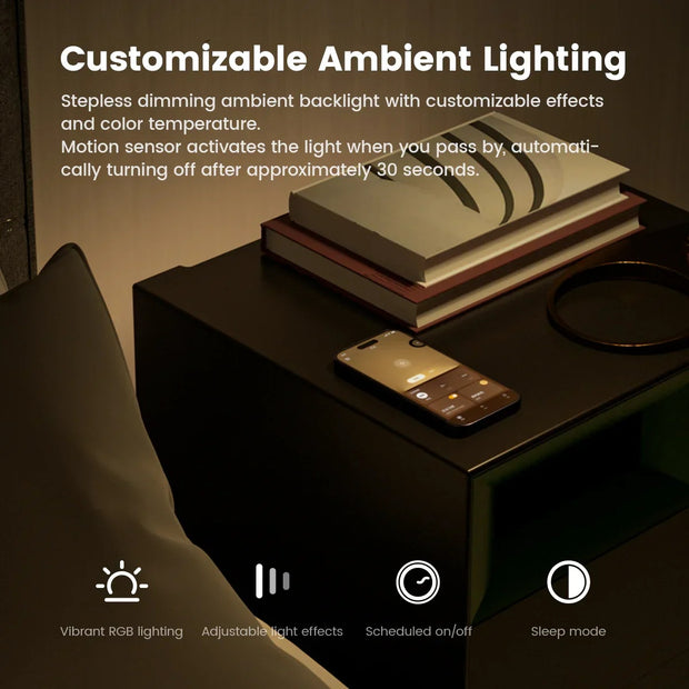 Bedside Table - Stereo Speakers